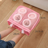 Maxbell Maxbell 2 Pieces Shoe Washing Bags Shoes Cleaning Laundry Bags for Sneakers Trainers Pink