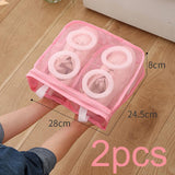 Maxbell Maxbell 2 Pieces Shoe Washing Bags Shoes Cleaning Laundry Bags for Sneakers Trainers Pink
