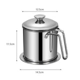 Maxbell Maxbell Bacon Grease Container with Strainer No Drip Leakproof Oil Strainer Pot 44oz Style A