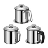 Maxbell Maxbell Bacon Grease Container with Strainer No Drip Leakproof Oil Strainer Pot 44oz Style A