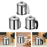 Maxbell Maxbell Bacon Grease Container with Strainer No Drip Leakproof Oil Strainer Pot 44oz Style A