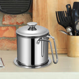 Maxbell Maxbell Bacon Grease Container with Strainer No Drip Leakproof Oil Strainer Pot 44oz Style A