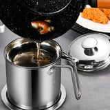 Maxbell Maxbell Bacon Grease Container with Strainer No Drip Leakproof Oil Strainer Pot 44oz Style A