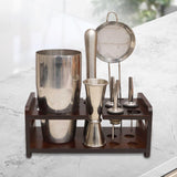 Maxbell Maxbell Cocktail Shaker Stand Cocktail Bartending Wooden Stand for Tabletop Home Bar