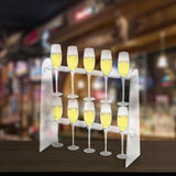 Maxbell Maxbell Champagne Glass Holder Stand Clear Champagne Holder for Bar Birthday Wedding