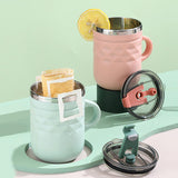 Maxbell Maxbell Coffee Mug Drinking Cup Stainless Steel Insulated Cup for Bar Camping Lounge Pink