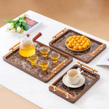 Maxbell Maxbell Serving Tray Holder Vanity Serving Tray for Breakfast Bathroom Dressing Room 34.5x25cm