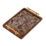 Maxbell Maxbell Serving Tray Holder Vanity Serving Tray for Breakfast Bathroom Dressing Room 34.5x25cm