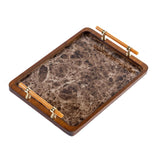 Maxbell Maxbell Serving Tray Holder Vanity Serving Tray for Breakfast Bathroom Dressing Room 34.5x25cm