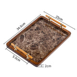 Maxbell Maxbell Serving Tray Holder Vanity Serving Tray for Breakfast Bathroom Dressing Room 34.5x25cm