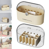 Maxbell Maxbell Lipstick Organizer Storage Case Multiuse Makeup Storage Organizer Countertop beige