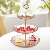Cupcake Stand Display Plate Pastry Stand for Celebration Commercial Birthday Pink 3 layer