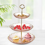 Cupcake Stand Display Plate Pastry Stand for Celebration Commercial Birthday Pink 3 layer