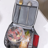 Maxbell Maxbell Picnic Tote with Zipper Food Box Storage Bag for Camping Backpacking Fishing grey