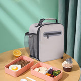 Maxbell Maxbell Picnic Tote with Zipper Food Box Storage Bag for Camping Backpacking Fishing grey