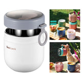 Maxbell Maxbell Soup Cup Detachable Portable Spoon Yogurt Container for Fruit Breakfast Milk White
