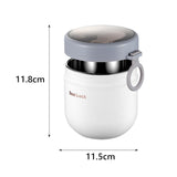 Maxbell Maxbell Soup Cup Detachable Portable Spoon Yogurt Container for Fruit Breakfast Milk White