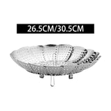 Maxbell Maxbell Steamer Basket Foldable with Handle Fruit Dish for Vegetable Meat Seafood 26.5cm