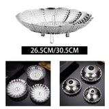 Maxbell Maxbell Steamer Basket Foldable with Handle Fruit Dish for Vegetable Meat Seafood 26.5cm