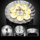 Maxbell Maxbell Steamer Basket Foldable with Handle Fruit Dish for Vegetable Meat Seafood 30.5cm