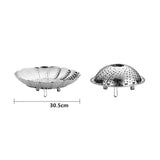 Maxbell Maxbell Steamer Basket Foldable with Handle Fruit Dish for Vegetable Meat Seafood 30.5cm