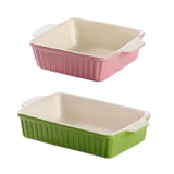 Maxbell Maxbell Ceramic Baking Dish Large Lasagna Pan Deep for Oven for Picnics Cake Camping Square