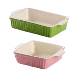 Maxbell Maxbell Ceramic Baking Dish Large Lasagna Pan Deep for Oven for Picnics Cake Camping Square