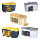 Maxbell Maxbell Serving Tray Storage Spice Rack Organizer for Dining Room Kitchen Countertop blue yellow 4 grids