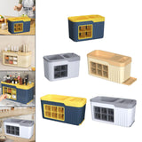 Maxbell Maxbell Serving Tray Storage Spice Rack Organizer for Dining Room Kitchen Countertop blue yellow 4 grids