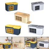 Maxbell Maxbell Serving Tray Storage Spice Rack Organizer for Dining Room Kitchen Countertop blue yellow 4 grids