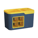Maxbell Maxbell Serving Tray Storage Spice Rack Organizer for Dining Room Kitchen Countertop blue yellow 4 grids