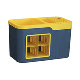Maxbell Maxbell Serving Tray Storage Spice Rack Organizer for Dining Room Kitchen Countertop blue yellow 4 grids