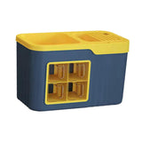 Maxbell Maxbell Serving Tray Storage Spice Rack Organizer for Dining Room Kitchen Countertop blue yellow 4 grids
