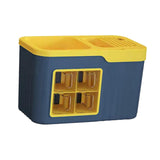 Maxbell Maxbell Serving Tray Storage Spice Rack Organizer for Dining Room Kitchen Countertop blue yellow 4 grids