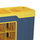 Maxbell Maxbell Serving Tray Storage Spice Rack Organizer for Dining Room Kitchen Countertop blue yellow 4 grids
