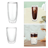 Maxbell Maxbell Double Wall Glass Cup Round Tea Cups Juice Cup Portable Insulated Coffee Mug 650ml