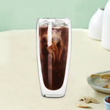 Maxbell Maxbell Double Wall Glass Cup Round Tea Cups Juice Cup Portable Insulated Coffee Mug 650ml