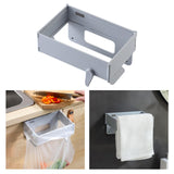 Maxbell Maxbell Portable Trash Bag Holder Trash Bag Storage Rack for Household Cabinet Doors Gray