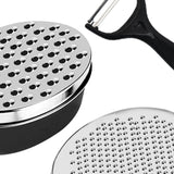 Maxbell Maxbell Kitchen Cheese Grater Multiuse Vegetable Cutter for Onions Vegetables Ginger Black