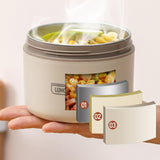 Maxbell Maxbell 2x Insulated Lunch Boxlunch Box Round Bento Box for Hiking Household Student Coffee