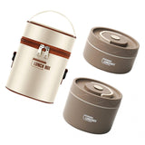 Maxbell Maxbell 2x Insulated Lunch Boxlunch Box Round Bento Box for Hiking Household Student Coffee