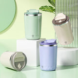 Maxbell Maxbell Stirring Mug Portable Self Mixing Coffee Mug for Hiking Gym Camping Beige