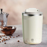 Maxbell Maxbell Stirring Mug Portable Self Mixing Coffee Mug for Hiking Gym Camping Beige