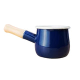 Maxbell Enamel Milk Pot Stockpots Sauce Pan for RV Travel Stove Top Induction Cooker Blue