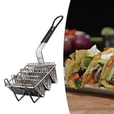 Maxbell Taco Basket Tortillas Taco Shell Deep Fryer Basket for Snack Bar Coffee Shop