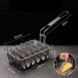 Maxbell Taco Basket French Fries Taco Shell Deep Fryer Basket for Kitchen Restaurant