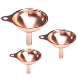 Maxbell Maxbell 3x Kitchen Funnel Set Filling Bottles Cooking Food Funnel Solid Particle Oil Rose Gold