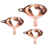 Maxbell Maxbell 3x Kitchen Funnel Set Filling Bottles Cooking Food Funnel Solid Particle Oil Rose Gold