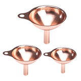 Maxbell Maxbell 3x Kitchen Funnel Set Filling Bottles Cooking Food Funnel Solid Particle Oil Rose Gold