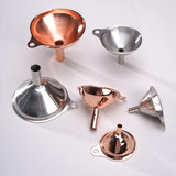 Maxbell Maxbell 3x Kitchen Funnel Set Filling Bottles Cooking Food Funnel Solid Particle Oil Rose Gold